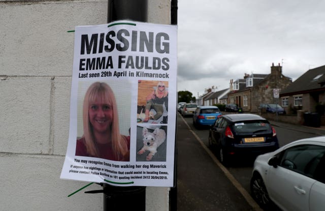 Emma Faulds missing poster