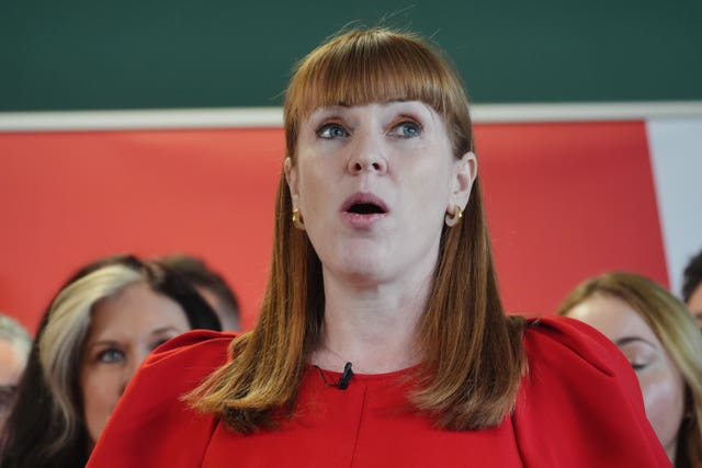 Angela Rayner speaks at the Labour local election campaign launch