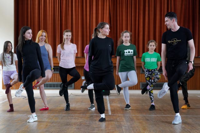 Ukrainian Irish dancer joined by members of Riverdance