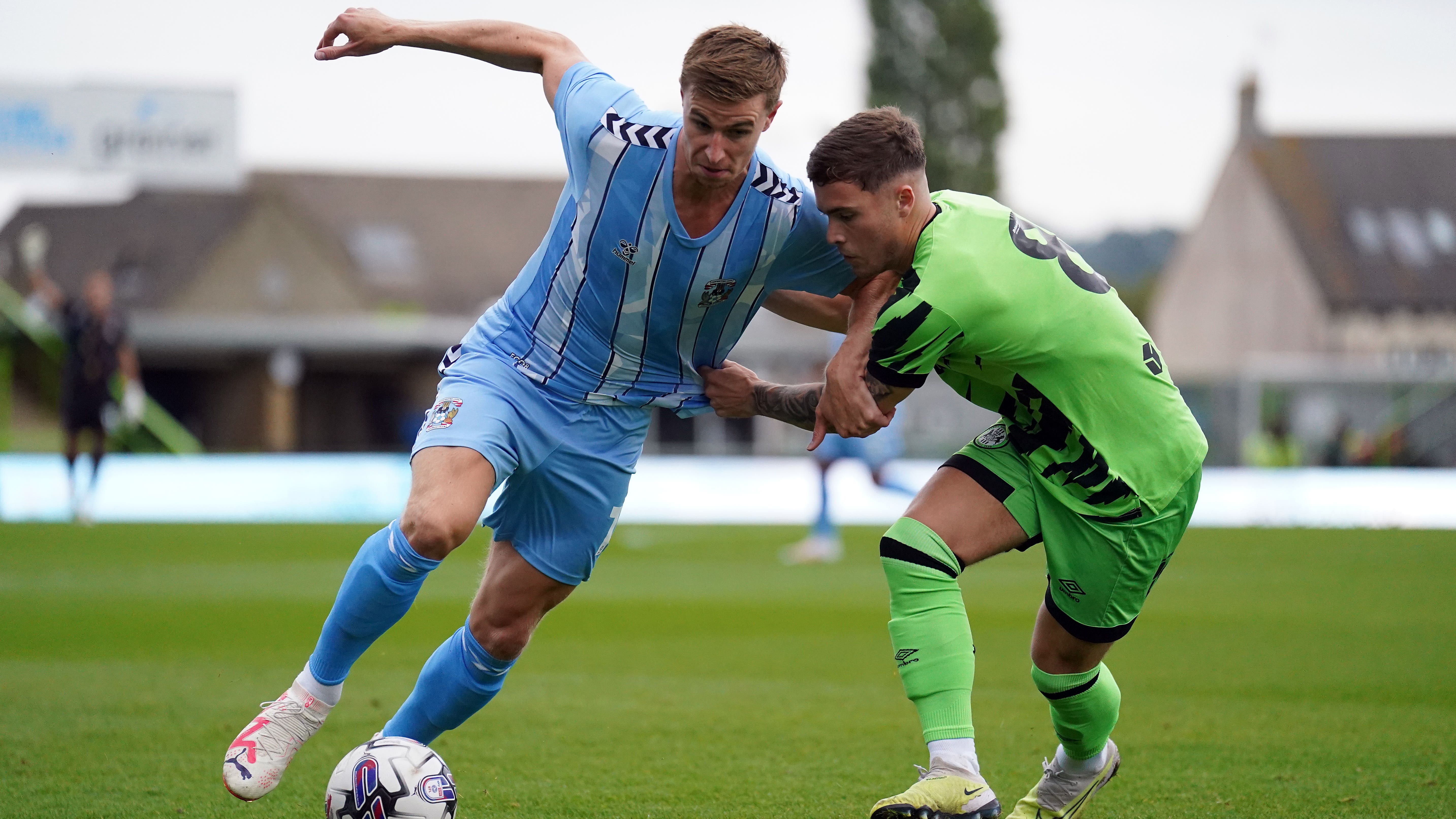 Charlie McCann, right, scored for Forest Green (Tim Goode/PA)