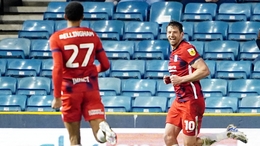 Lukas Jutkiewicz celebrates putting Birmingham ahead against Millwall (Zac Goodwin/PA)