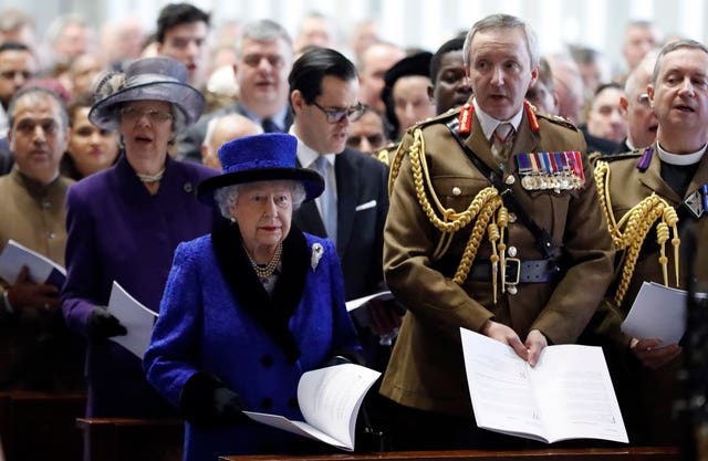 Queen attends Guards’ Chapel