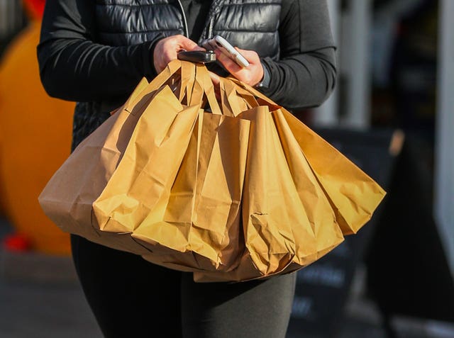 Leah Cain helps deliver packed lunches in Liverpool