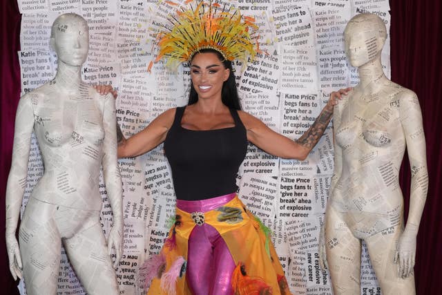 Katie Price during a photo call for her new memoir earlier this month (Ian West/PA)