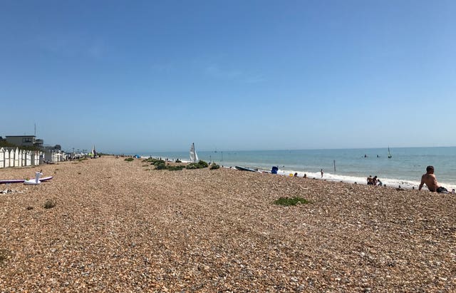 Worthing beach in West Sussex