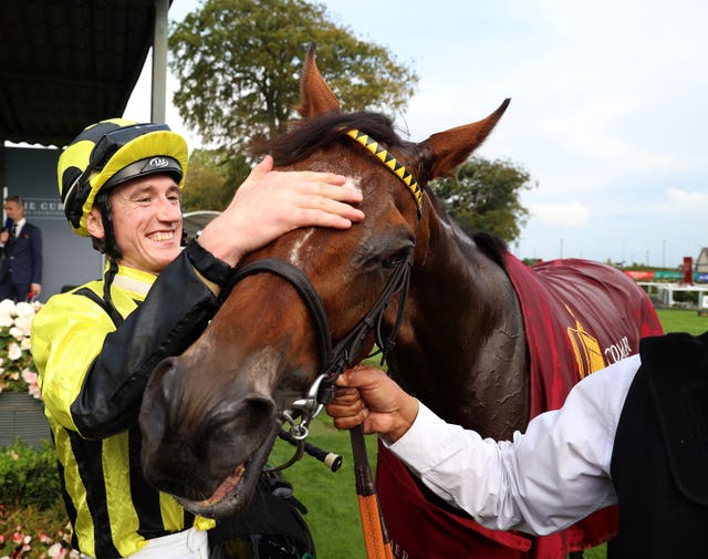 Eldar Eldarov and David Egan at the Curragh 