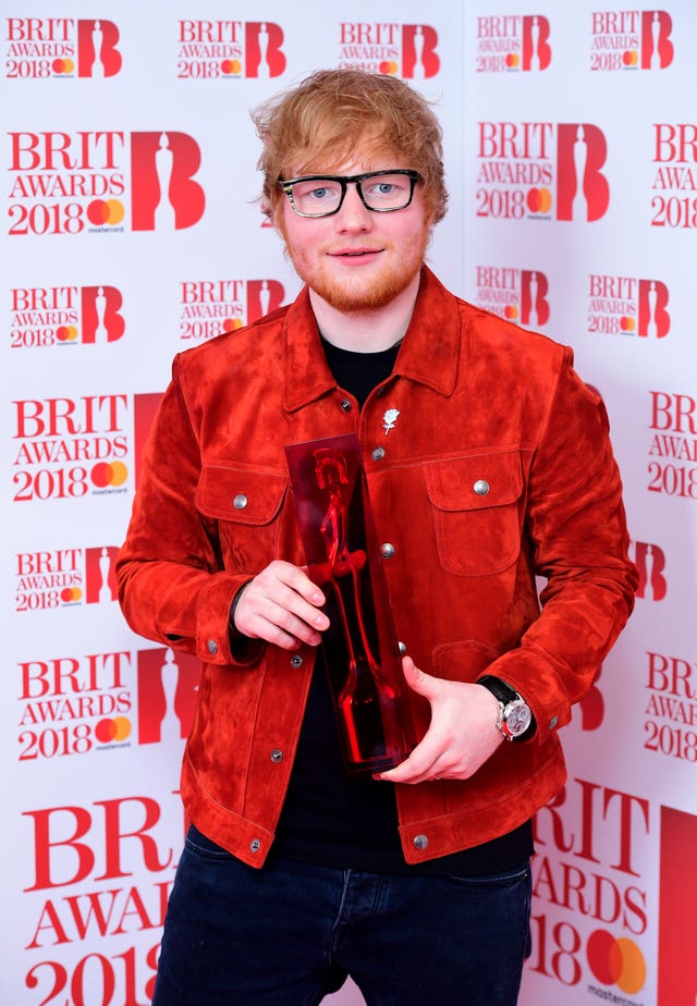Sheeran won the Global Success Award