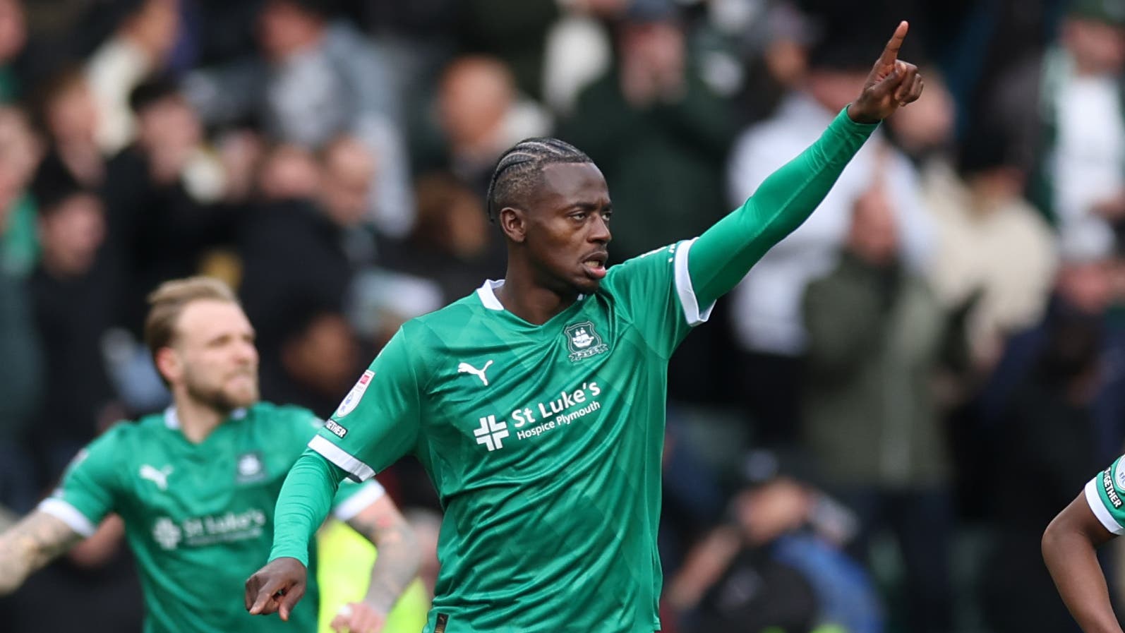 Mustapha Bundu scored Plymouth’s opening goal against Preston (Steven Paston/PA)