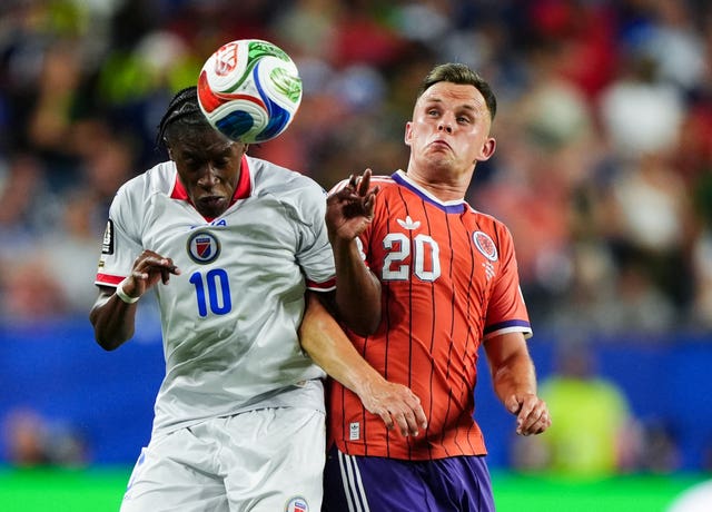 Lawrence Shankland in action against Haiti 