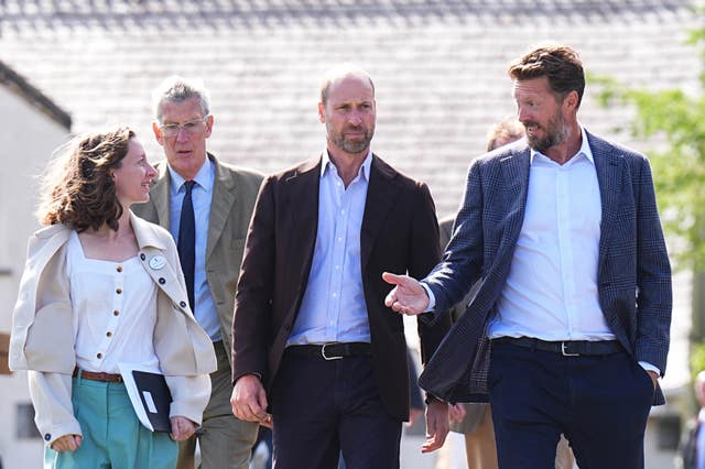 William meets local dignitaries