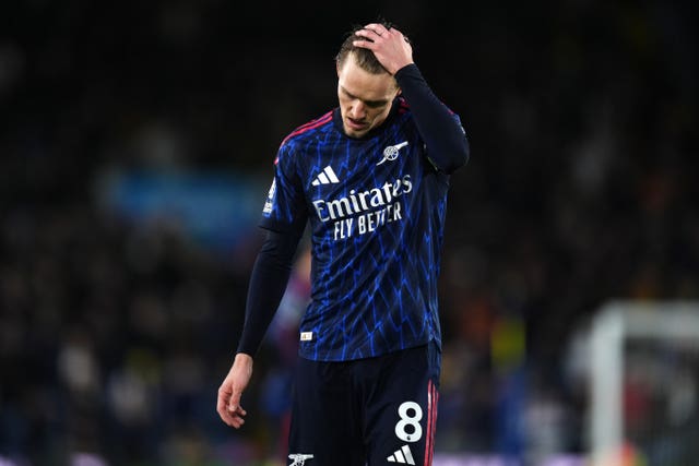 Arsenal’s Martin Odegaard following victory Leeds