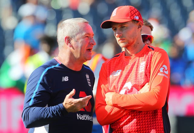 Morgan and England assistant coach Paul Farbrace (left) made the tough call to drop Joe Root
