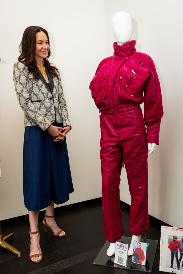 A red ski suit used by the deceased Diana, Princess of Wales