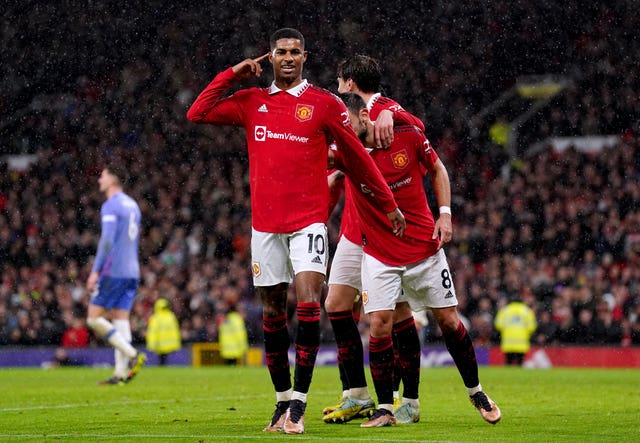 Marcus Rashford continued his recent purple patch (Tim Goode/PA)