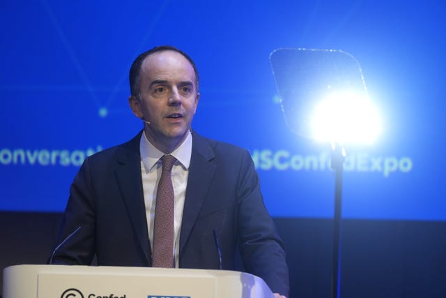 Health Secretary James Murray delivers his keynote address during NHS ConfedExpo 2026 at Manchester Central Convention Complex