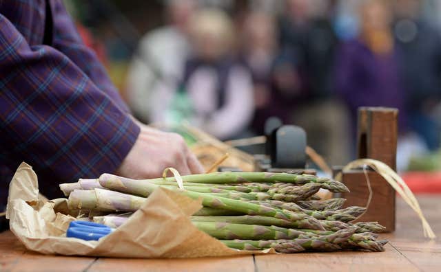 The British Asparagus Festival is a popular annual event at the The Fleece Inn in Bretforton, Worcestershire (Joe Giddens/PA)