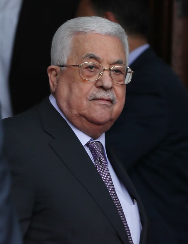 Mahmoud Abbas during a visit to Ireland