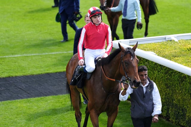 Isle of Jura and Callum Shepherd after winning at Goodwood