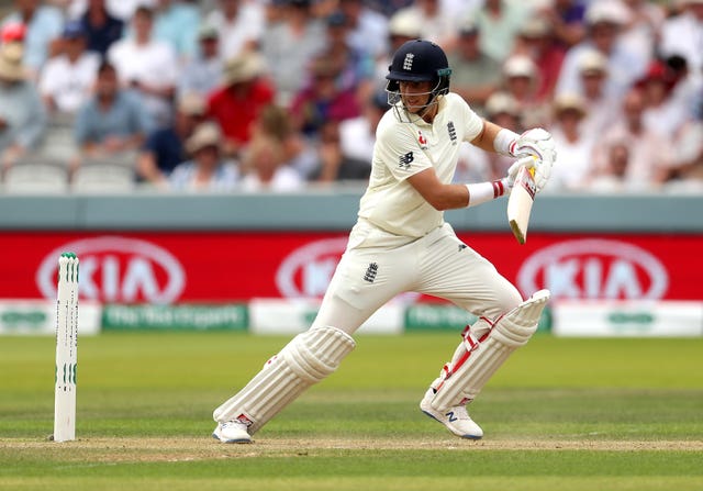 Joe Root was still at the crease for England