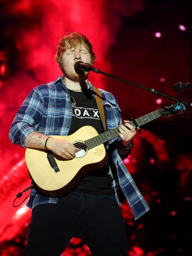 Ed Sheeran on stage