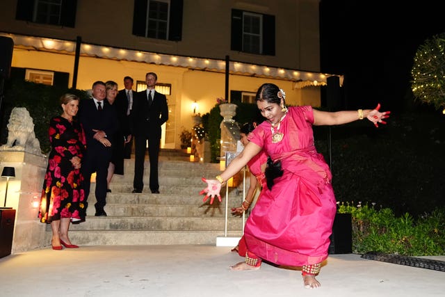 Dance display at reception