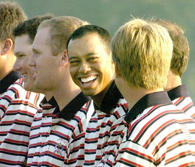 All smiles before it started at Oakland Hills in 2004