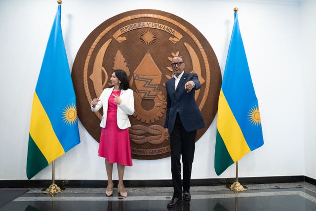 Home Secretary Suella Braverman meets Rwandan President Paul Kagame in March