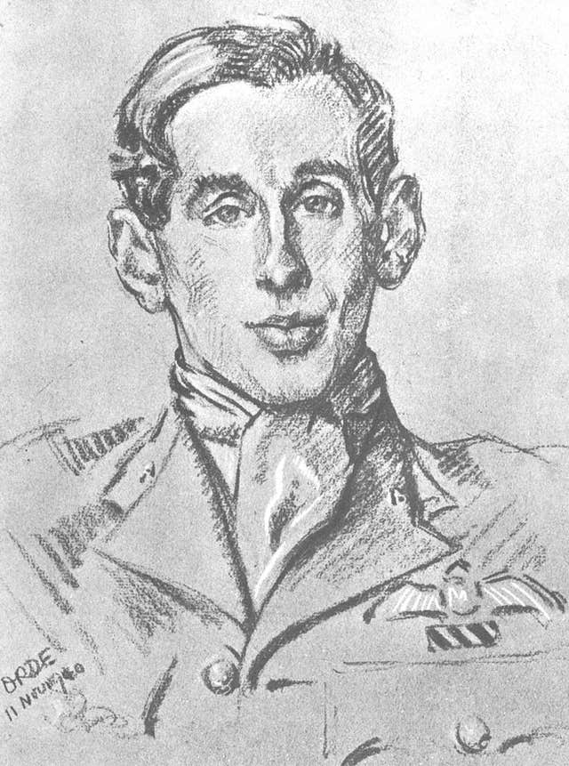 Portrait of Flying Officer John Dundas, drawn by Cuthbert Orde