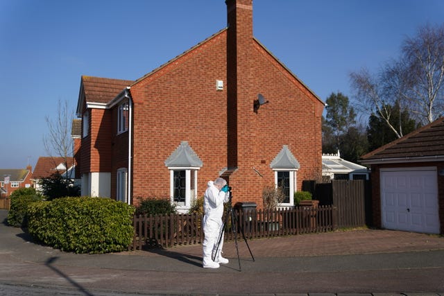 Forensic officers in Waterson Vale (Joe Giddens/PA) 