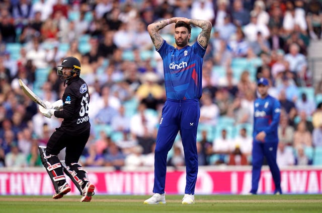 Reece Topley travelled from India to Los Angeles after his World Cup ended early (John Walton/PA)