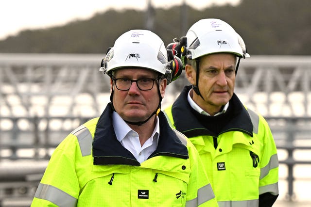 Prime Minister Sir Keir Starmer and Norwegian Prime Minister Jonas Gahr Store touring a CO2 transport and storage facility in Bergen, during a trip to Norway