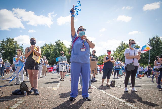 NHS national pay protest