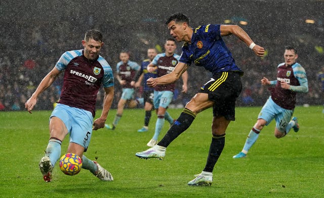 Cristiano Ronaldo came off the bench in the 1-1 draw at Burnley