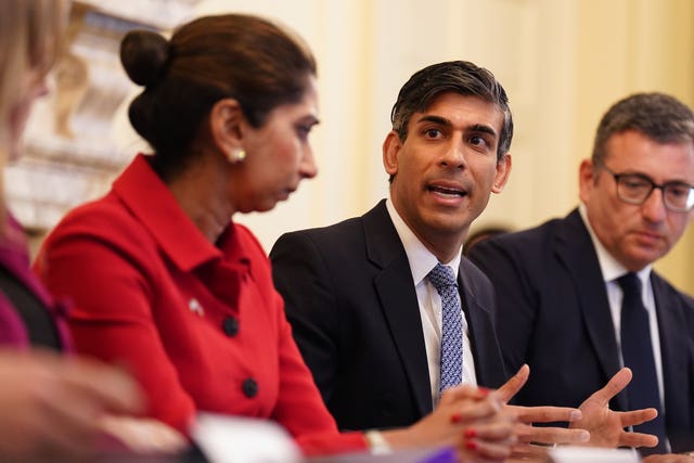 Rishi Sunak hosting a policing roundtable