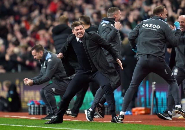 Gerrard's first game in charge of Villa ended in a 2-0 home win against Brighton