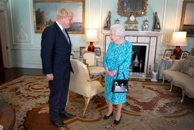 The Queen and Boris Johnson