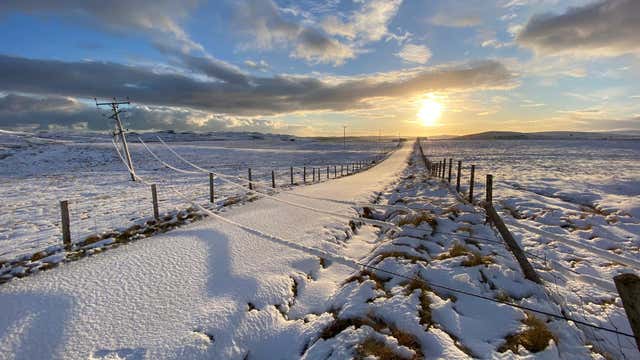 Snow in Shetland