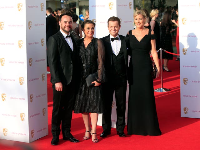 Declan Donnelly and Ali Astall with Britain’s Got Talent co-star Ant McPartlin and his ex-wife Lisa Armstrong