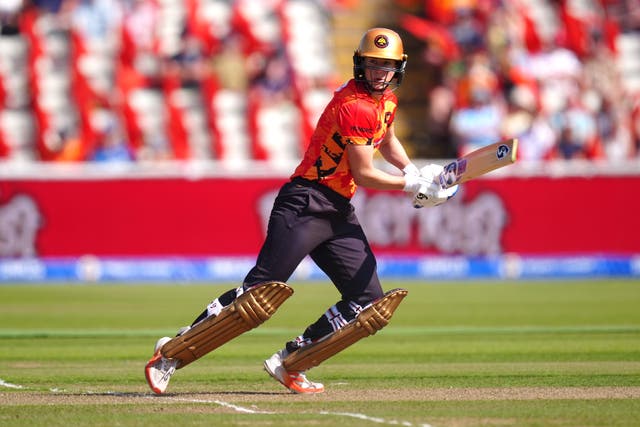 Ellyse Perry bats for Birmingham Phoenix