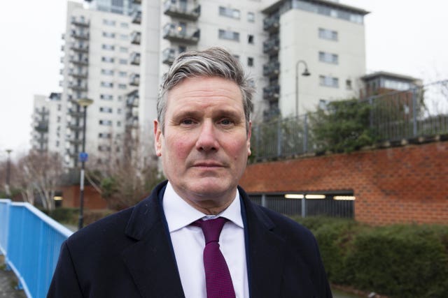 Sir Keir Starmer during a visit to Woolwich