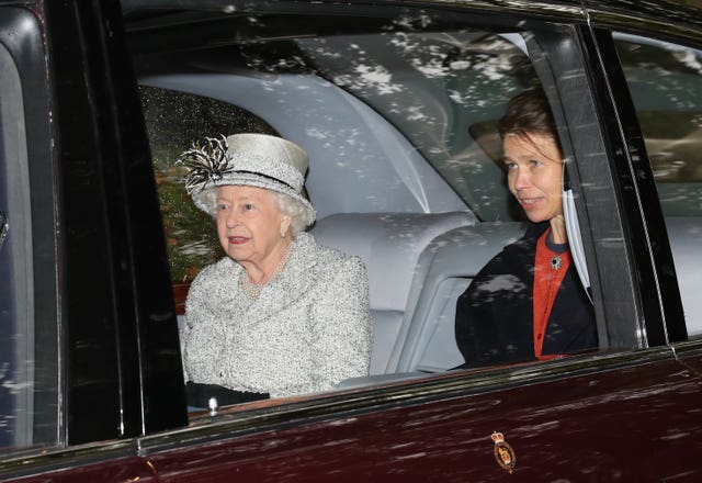 Queen attends church service