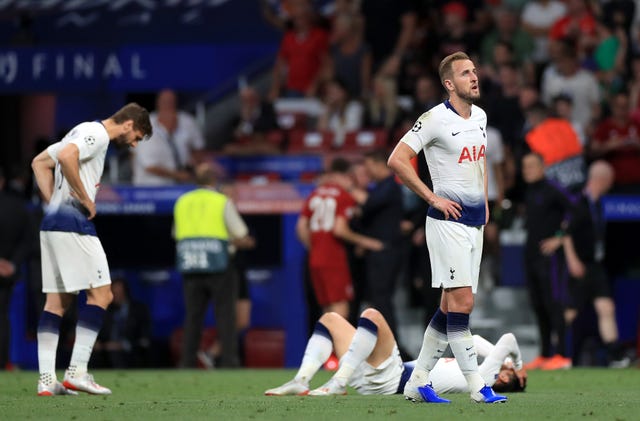 Tottenham’s Harry Kane after defeat in the 2018/19 UEFA Champions League Final 