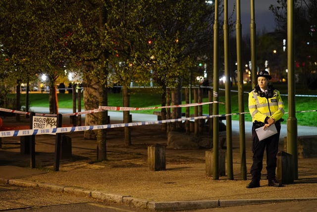 Police at the scene in Lewisham after a 16-year-old boy died in a stabbing