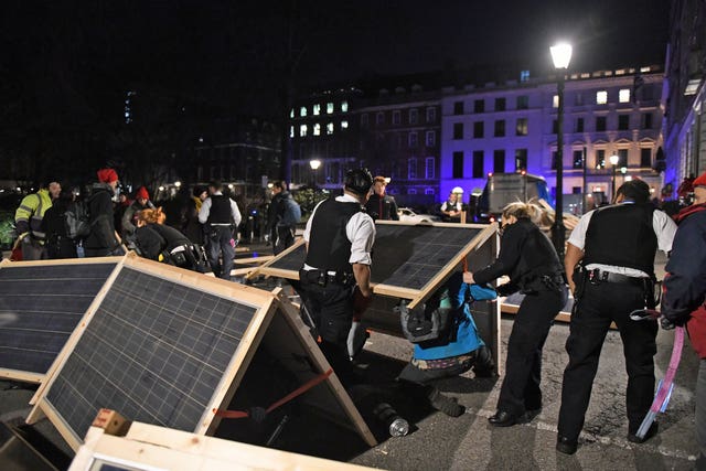 Climate change protest