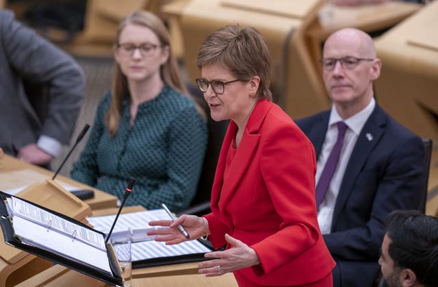 Nicola Sturgeon in Holyrood