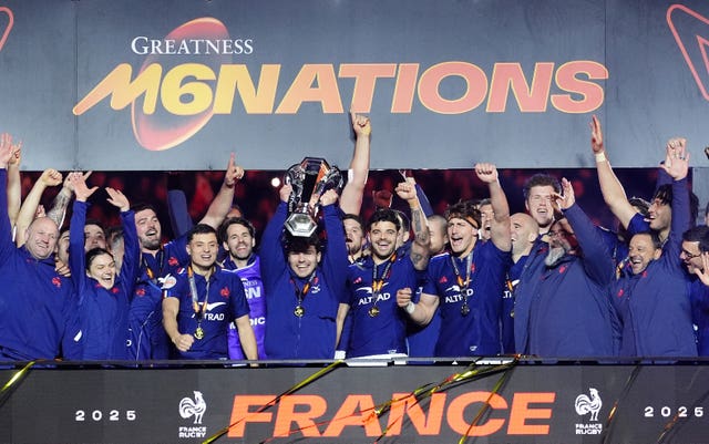 France celebrate Six Nations win