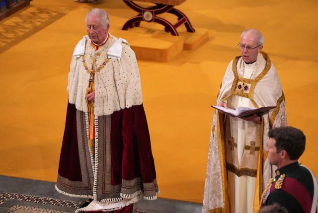 Justin Welby with the King at his coronation