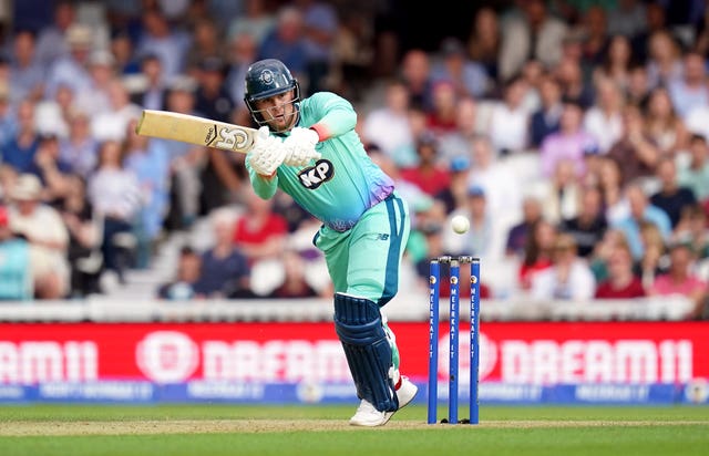 Jason Roy batting for the Oval Invincibles in The Hundred