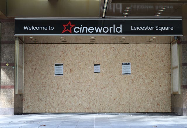 A shuttered Cineworld