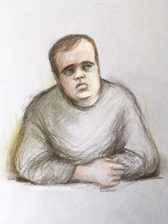 Court sketch of Matthew Selby, 19, appearing at Mold Crown Court at a previous hearing (Elizabeth Cook/PA)